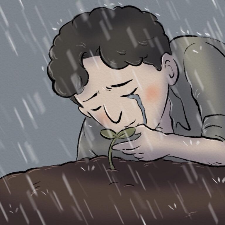 Old man and the tree.