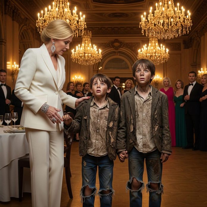“Two Homeless Boys Came to the Millionaire’s Table: ‘Ma’am, Can We Have Some of Your Leftovers?’ The Millionaire Looked Up and Was Shocked to See the Two Boys…”