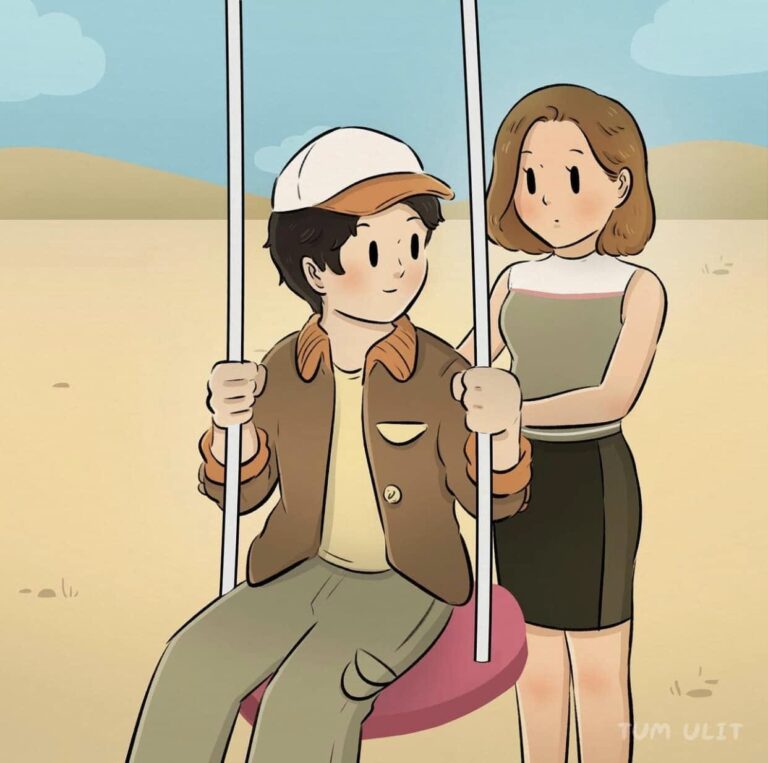 (Who will move the swing)