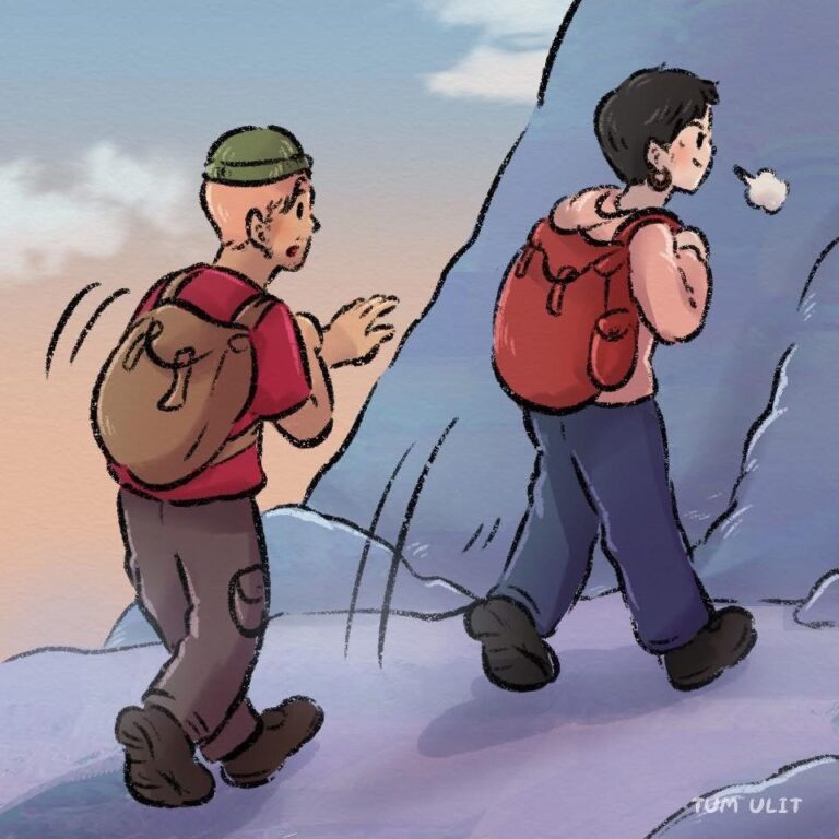 Walking in the forest