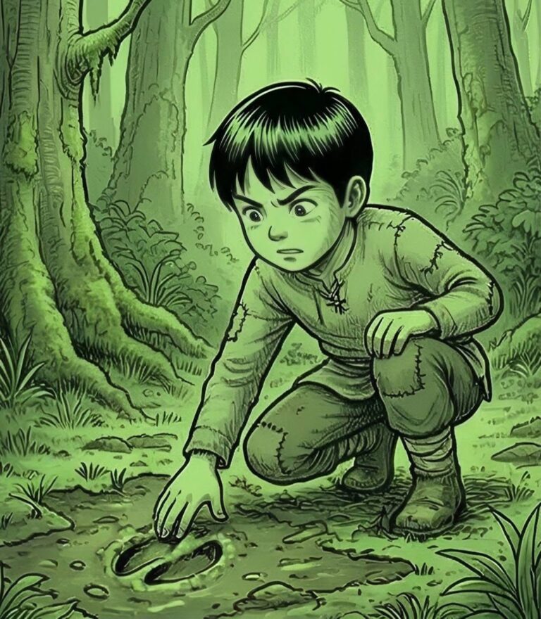 The little boy bakes bread.