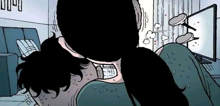 Television tuned in to a cursed Mickey mouse movie