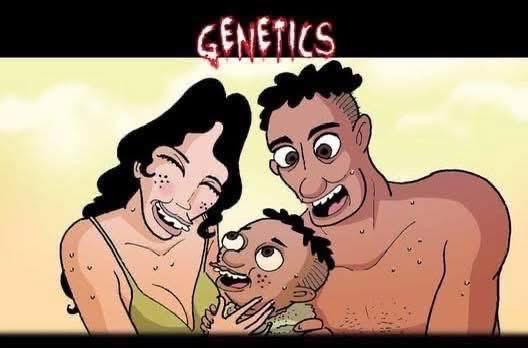 The child inherits the genes of the grandparents