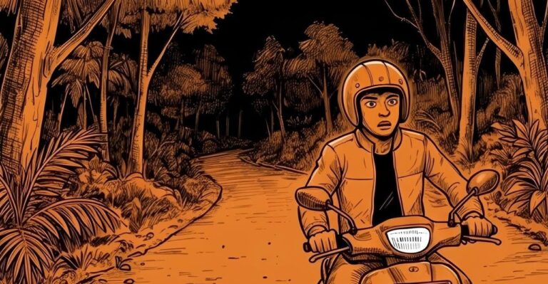 He was running away from the ghost, but what happened to him?