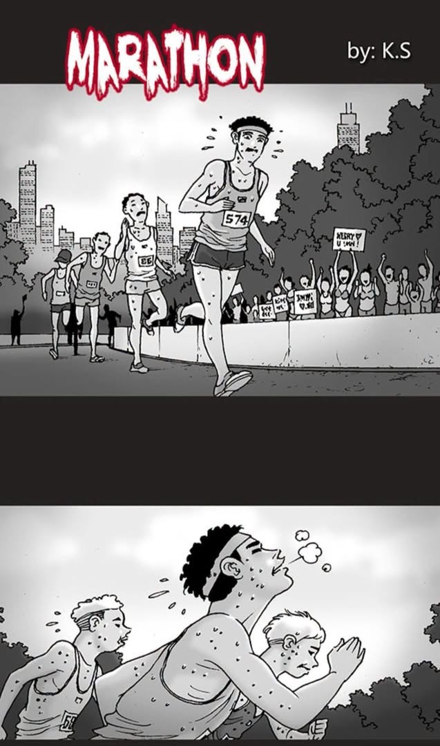 The marathon was very long.