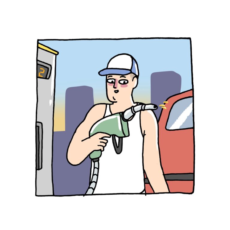 He went to fill up the car but what did he do in the end 😂😂